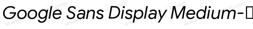 Google Sans Display Medium字体转换